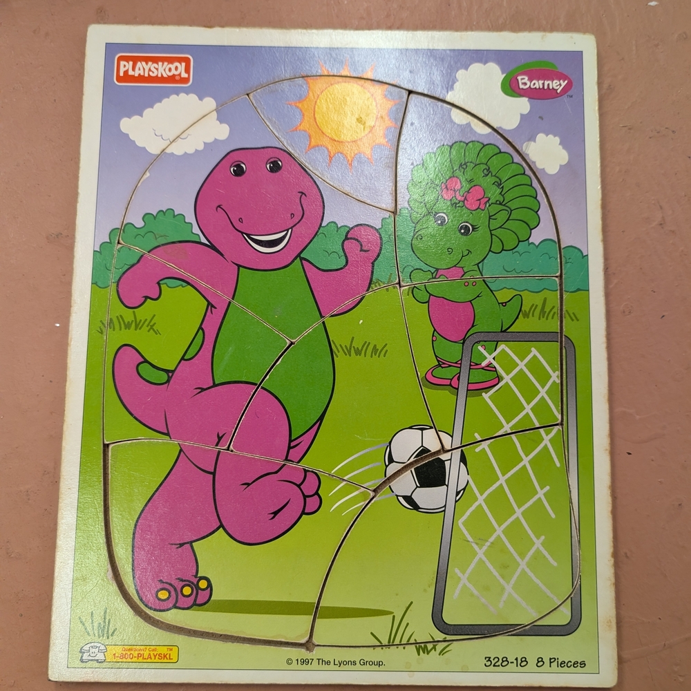 Vintage 1997 Playskool Barney And‎ Baby Bop Puzzle